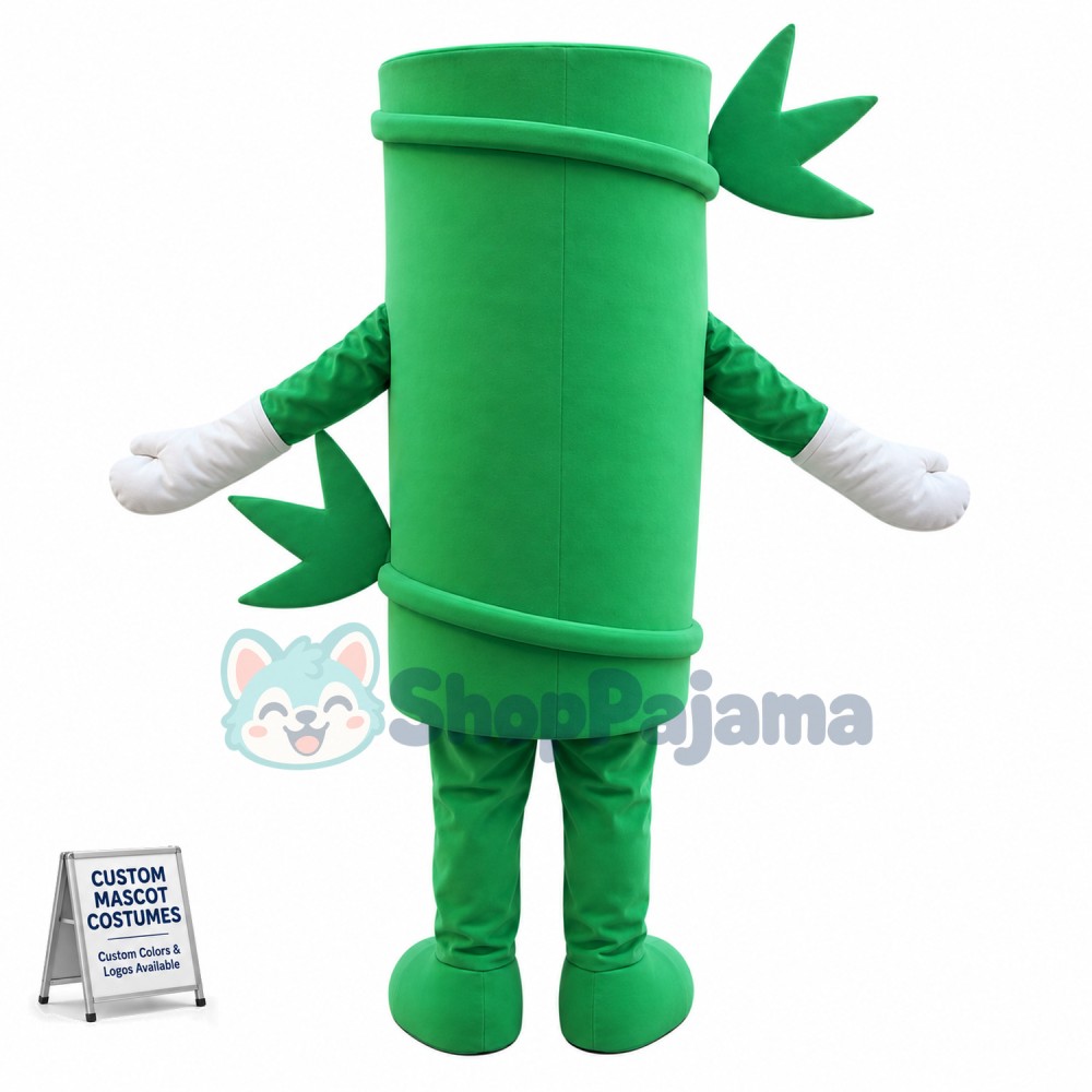 Green Bamboo Mascot Costume