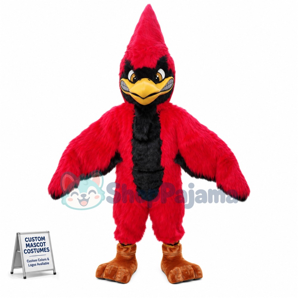Superb Red Jay Mascot Costume