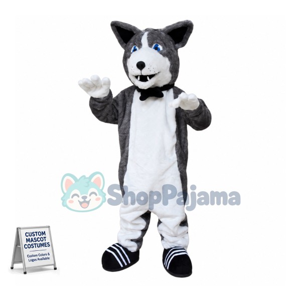 Superb Husky Mascot Costume