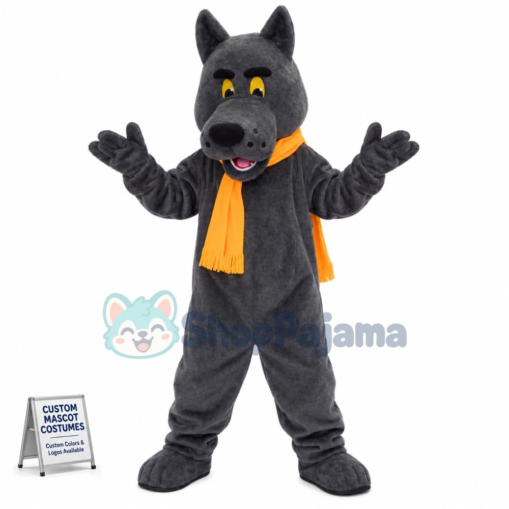 Superb Grey Wolf Mascot Costume