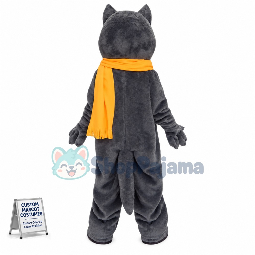 Superb Grey Wolf Mascot Costume