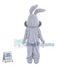 Superb Grey Bunny Mascot Costume