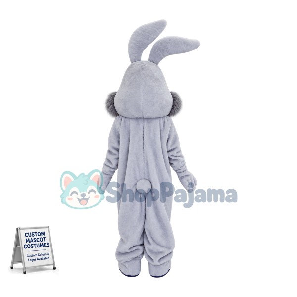 Superb Grey Bunny Mascot Costume