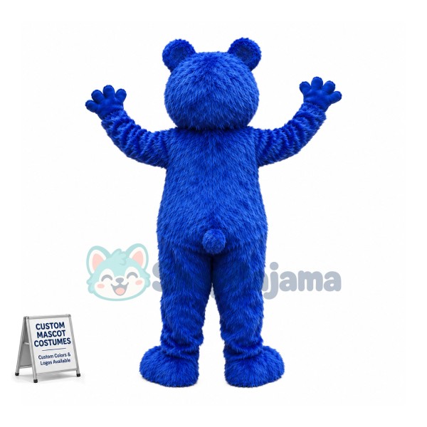 Blue Fierce Bear Mascot Costume