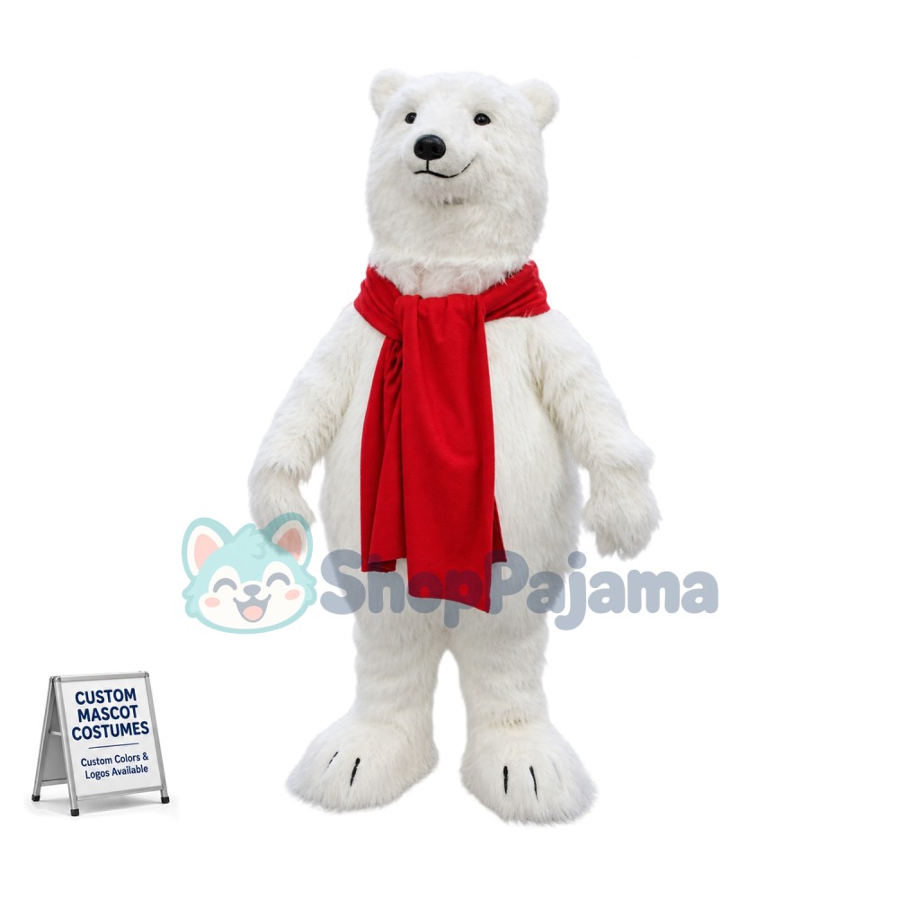 Superb Polar Bear Mascot Costume