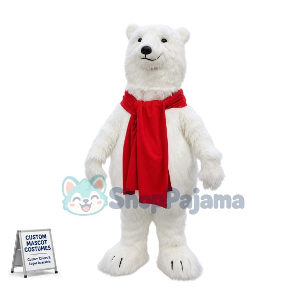 Superb Polar Bear Mascot Costume