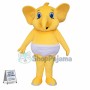 Affordable Little Elephant with Diaper Mascot Costume