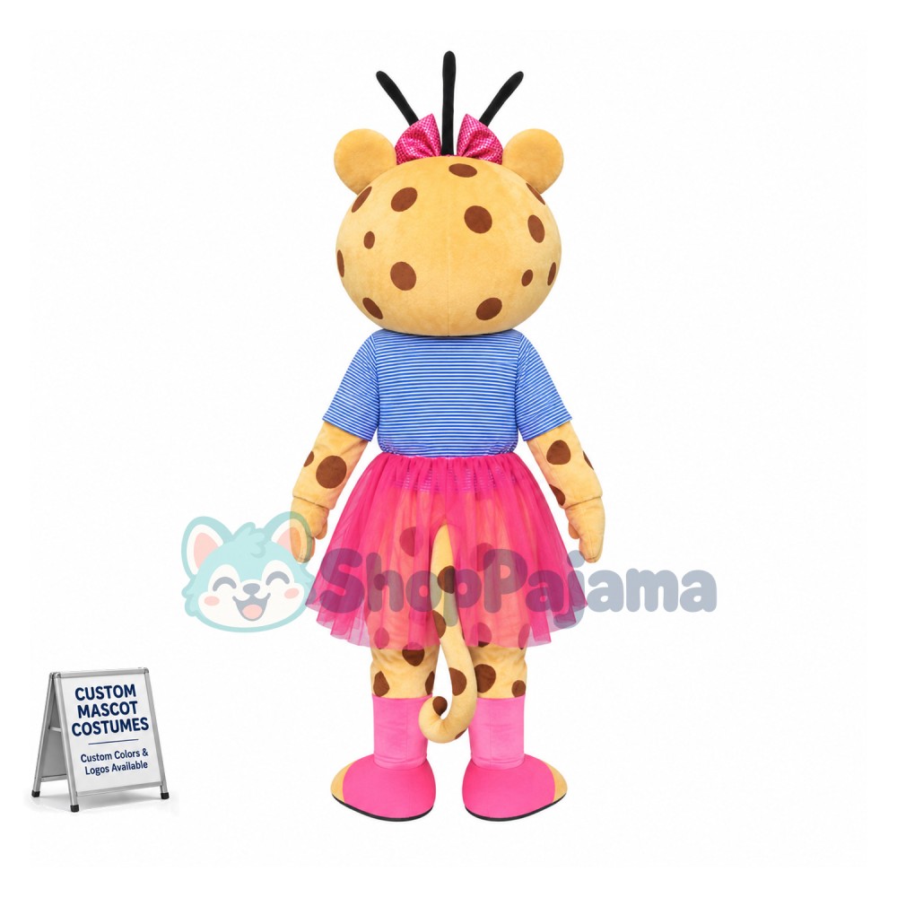 Affordable Girl Leopard Mascot Costume