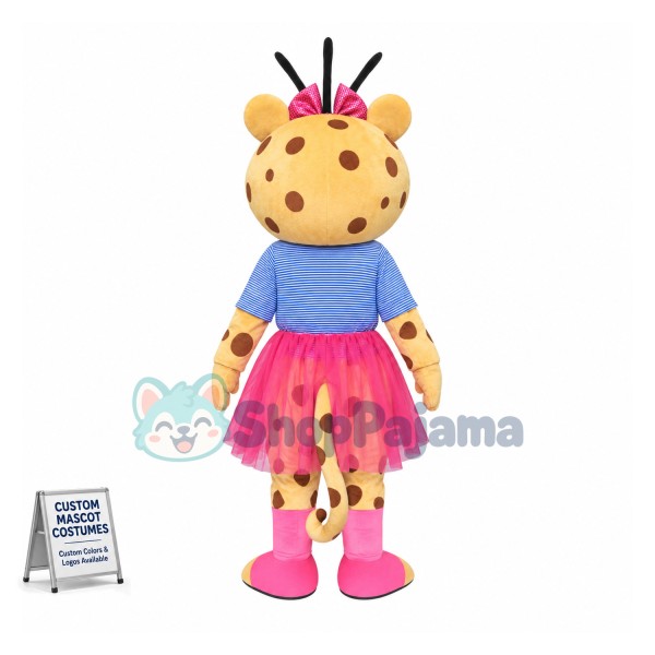 Affordable Girl Leopard Mascot Costume