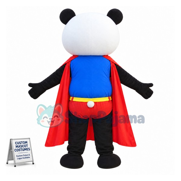 Super Hero Panda Mascot Costume