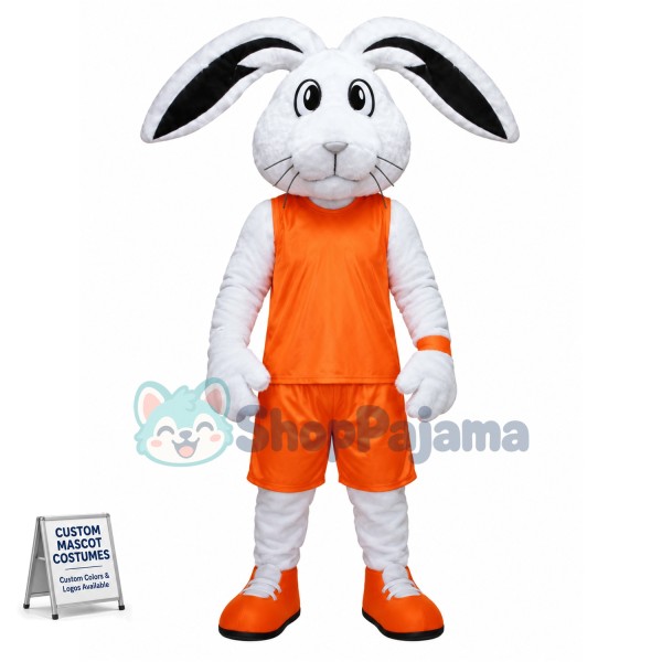 Sport White Bunny Mascot Costume