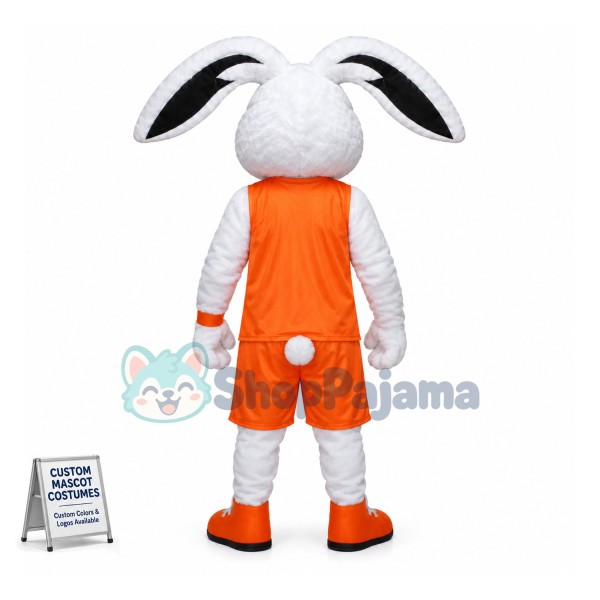 Sport White Bunny Mascot Costume
