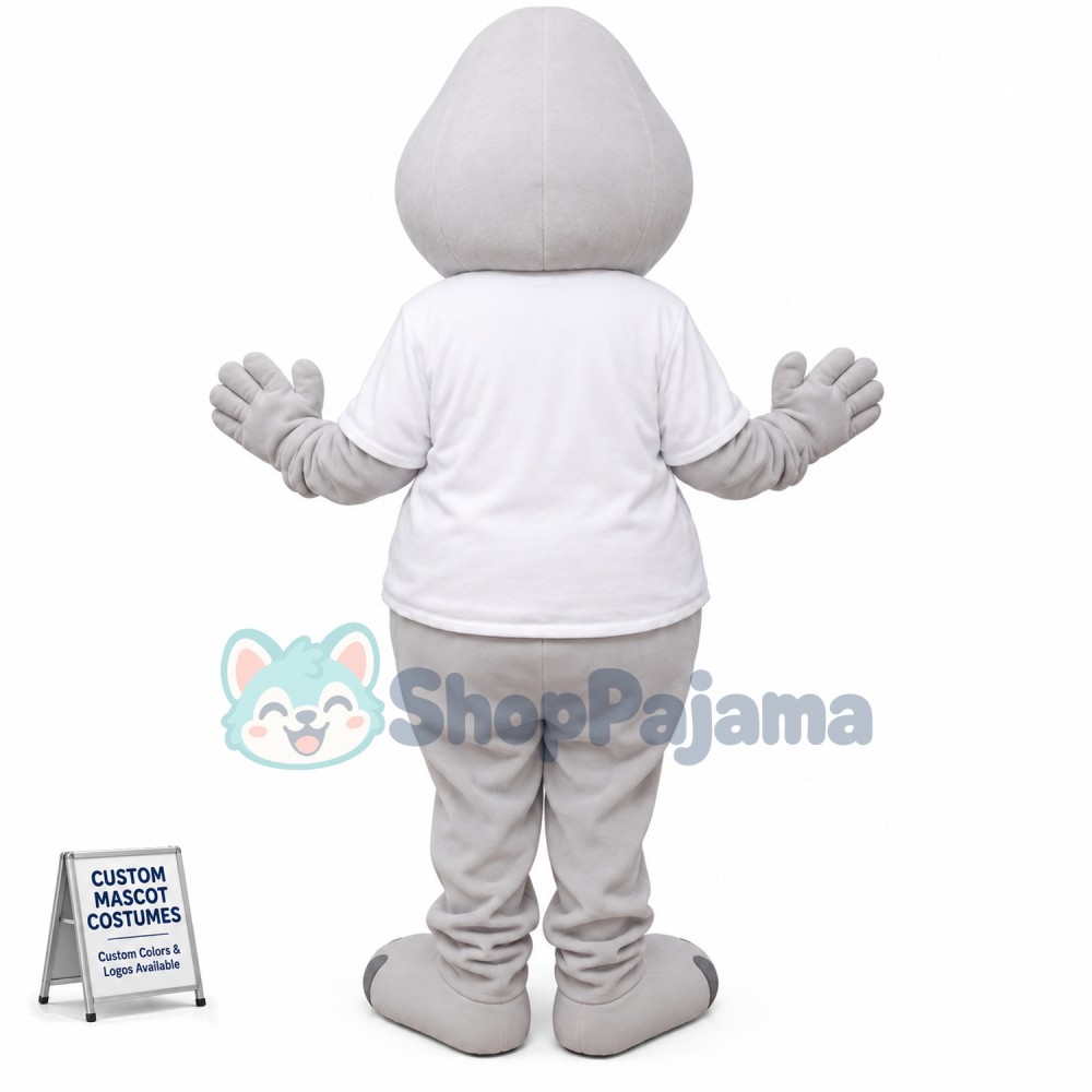 Gray Walrus Mascot Costume