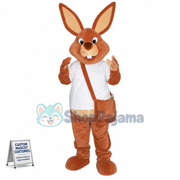 Superb Brown Rabbit Mascot Costume