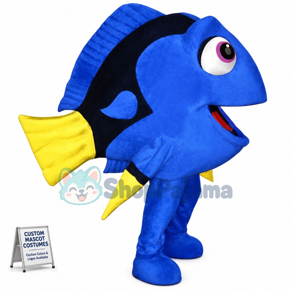 Blue Fish Dory Mascot Costume