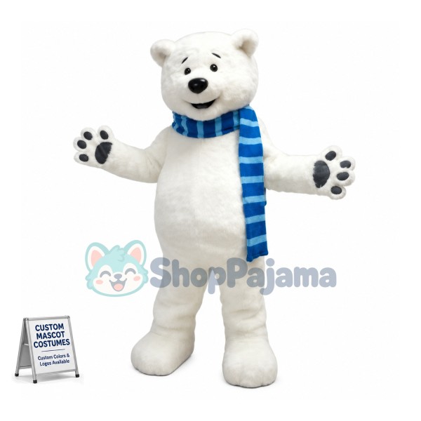 Superb Lightweight Polar Bear Mascot Costume