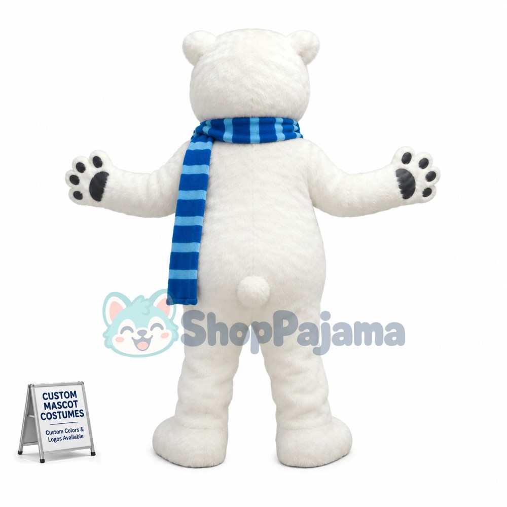 Superb Lightweight Polar Bear Mascot Costume