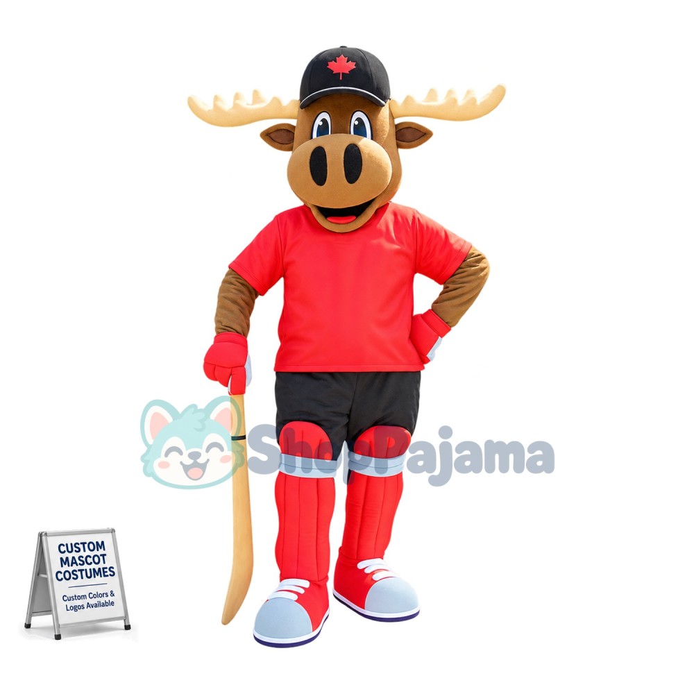 Superb Sport Moose Mascot Costume