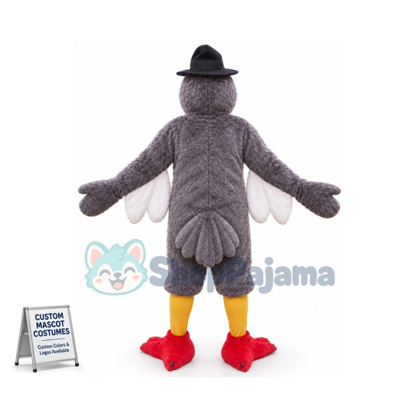 Grey Lightweight Turkey Mascot Costume