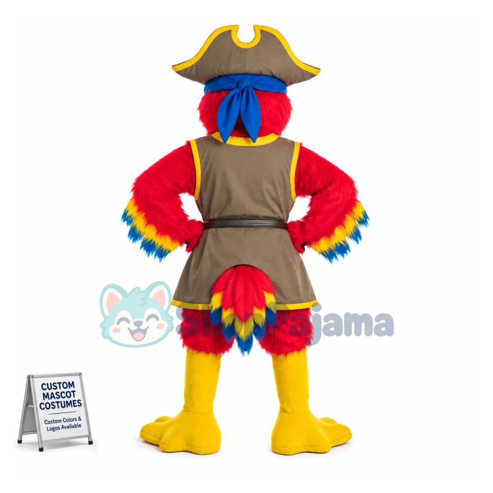 Superb Pirate Parrot Mascot Costume