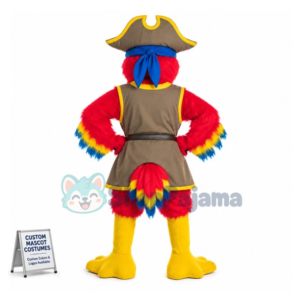 Superb Pirate Parrot Mascot Costume