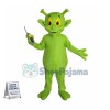 Cute Green Alien Mascot Costume