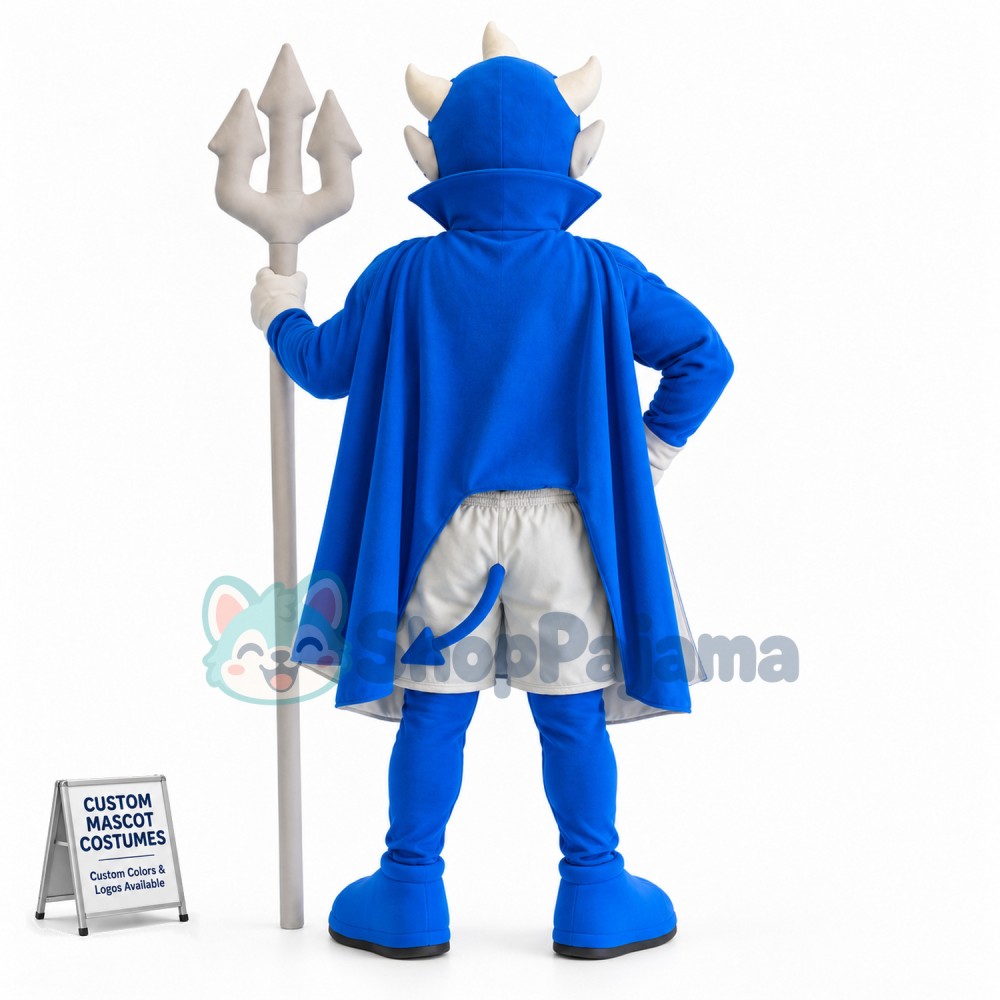 Superb Lightweight Blue Devil Mascot Costume