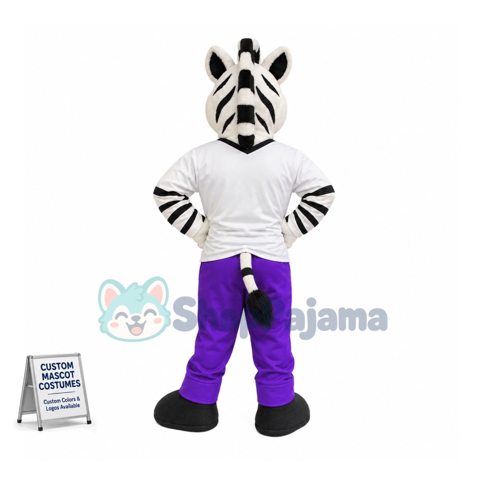 Superb Cute Zebra Mascot Costume