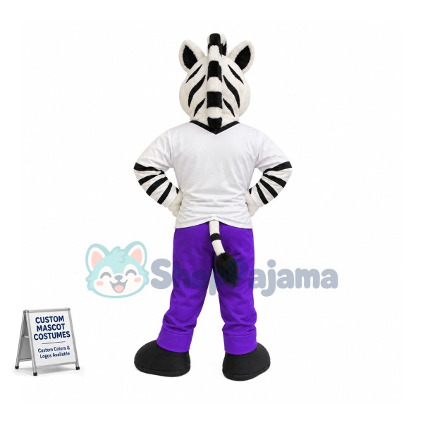 Superb Cute Zebra Mascot Costume