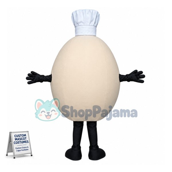 Chef Egg Mascot Costume