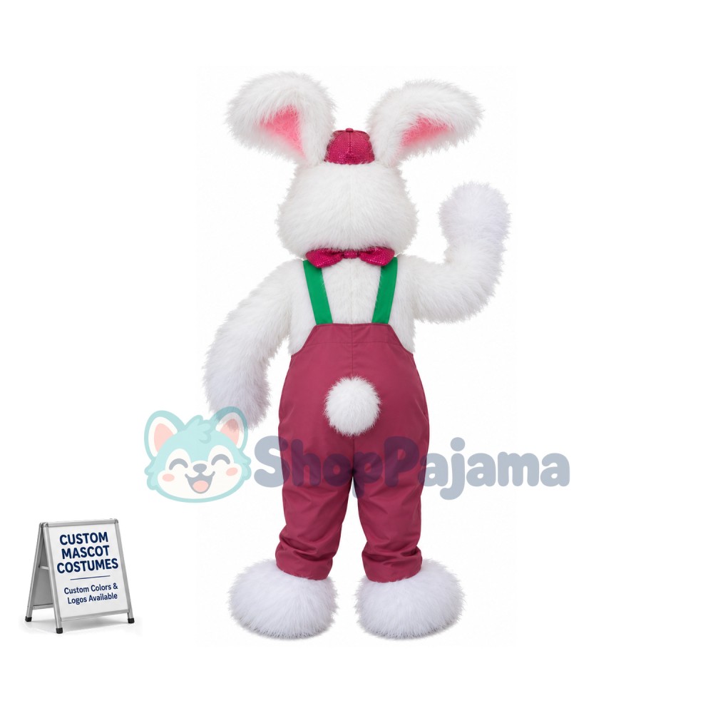 Superb White Rabbit Bunny Mascot Costume