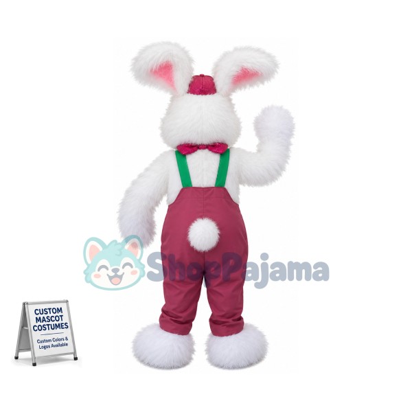 Superb White Rabbit Bunny Mascot Costume