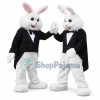 Handsome White Rabbit Mascot Costume