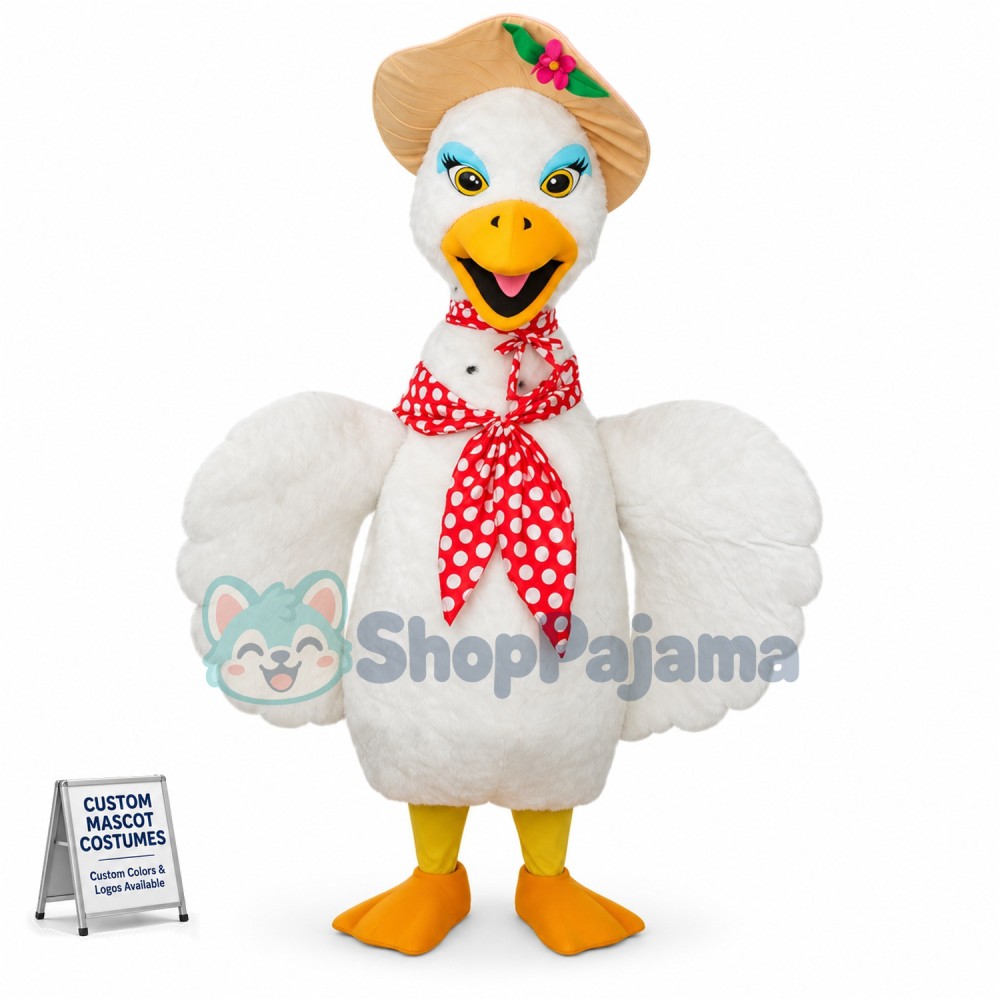 Beautiful Swan Mascot costume