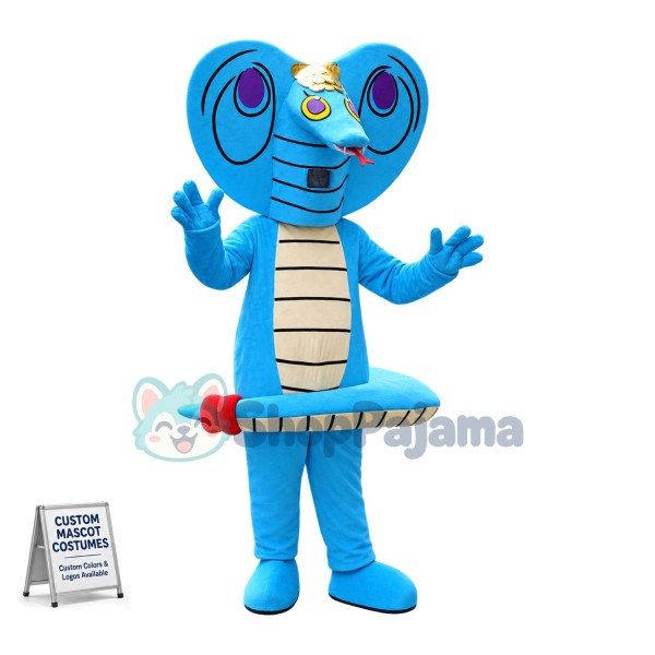 Affordable Blue Snake Mascot Costume
