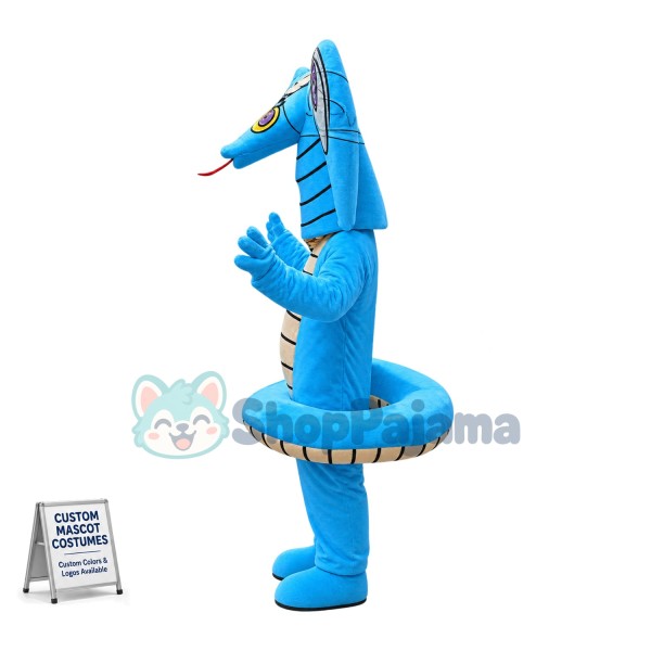 Affordable Blue Snake Mascot Costume