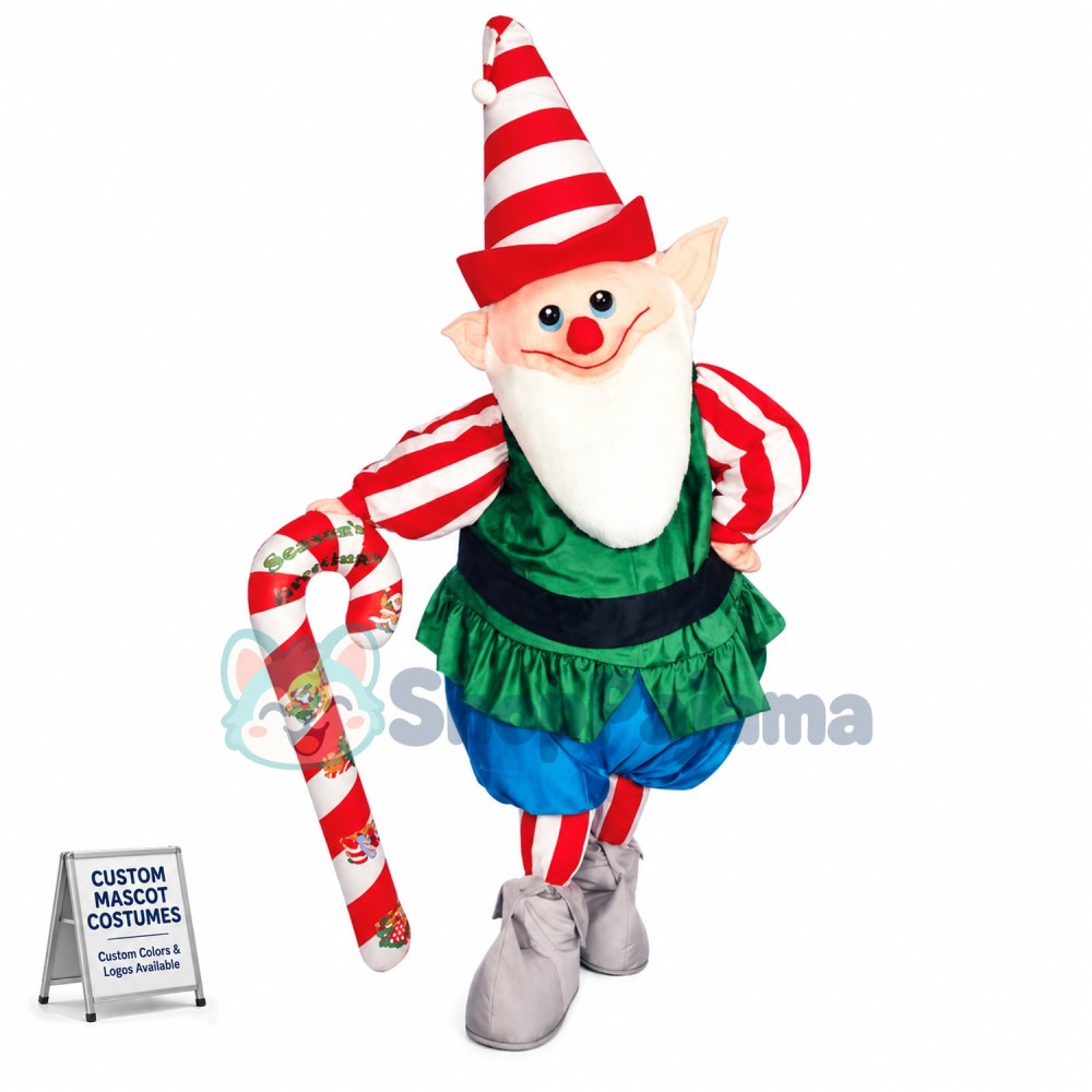 Happy Christmas Elf Mascot Costume