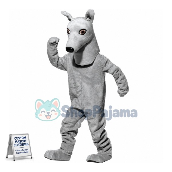 Smart Greyhound Mascot Costume