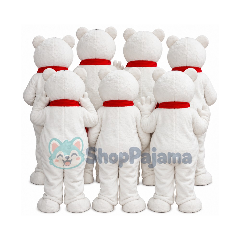 Superb Christmas Polar Bear Mascot Costume