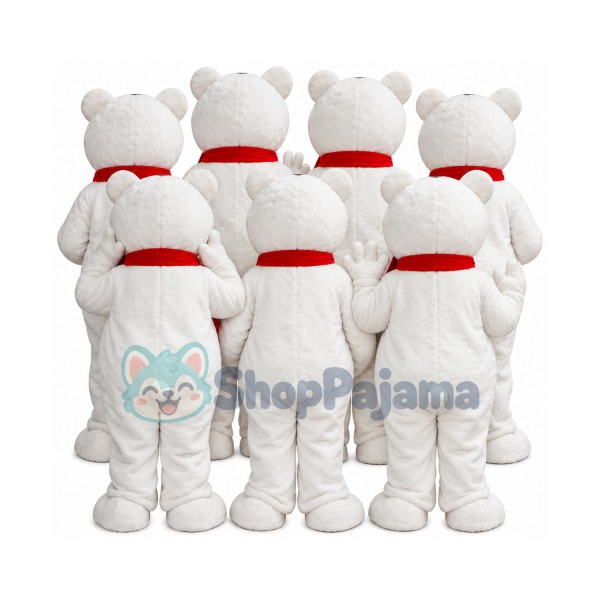 Superb Christmas Polar Bear Mascot Costume