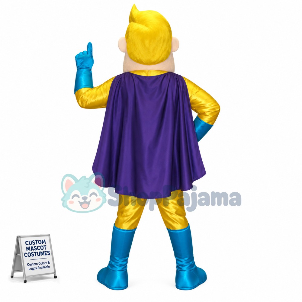Super Man Hero Mascot Costume