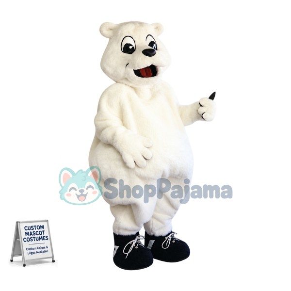 Superb Cute Polar Bear Mascot Costume