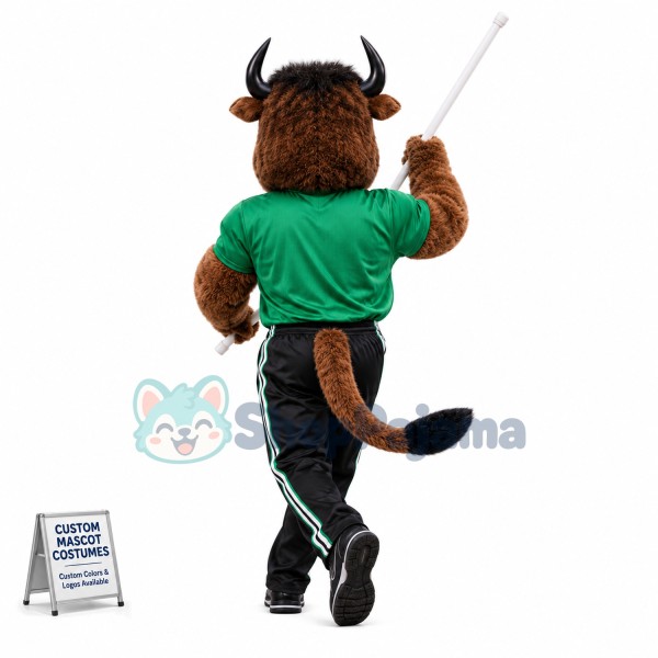 Superb Sport Buffalo Mascot Costume