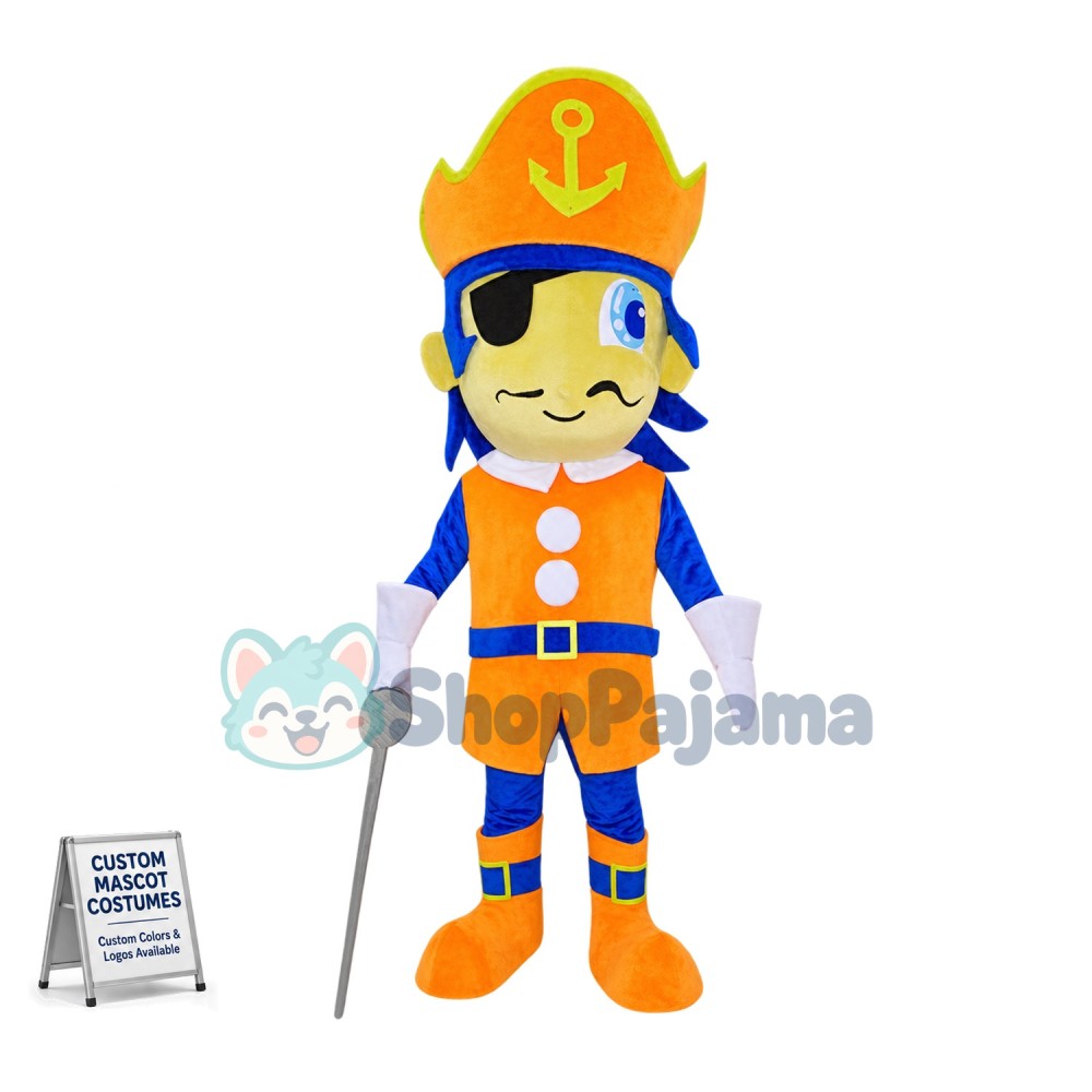 Affordable Pirate Boy Mascot Costume