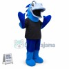 Sport Blue Fish Mascot Costume