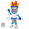 Superb Torch Fire Mascot Costume