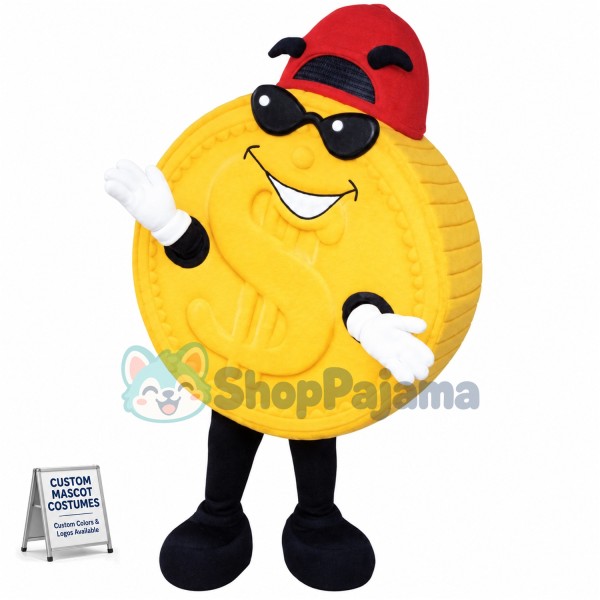 Yellow Coins Mascot Costume
