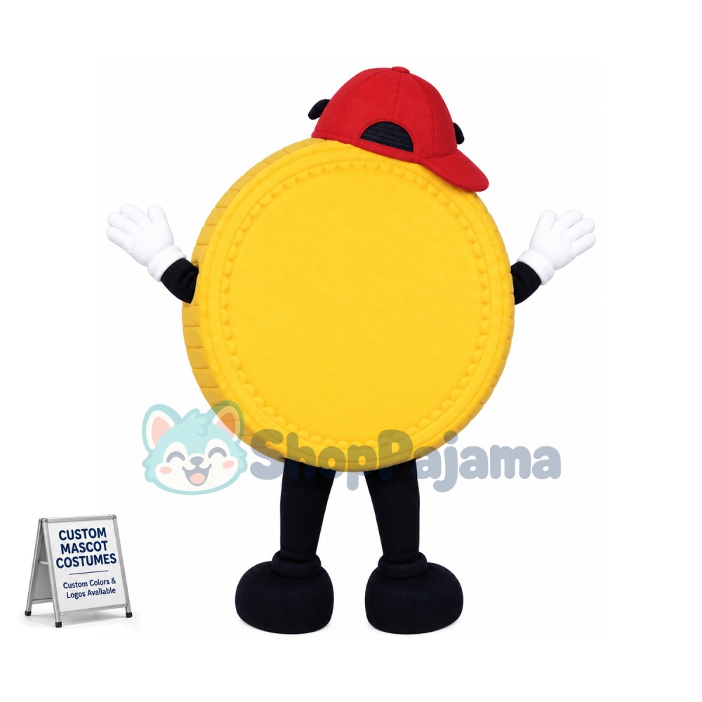 Yellow Coins Mascot Costume