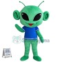Big Head Green Alien Mascot Costume