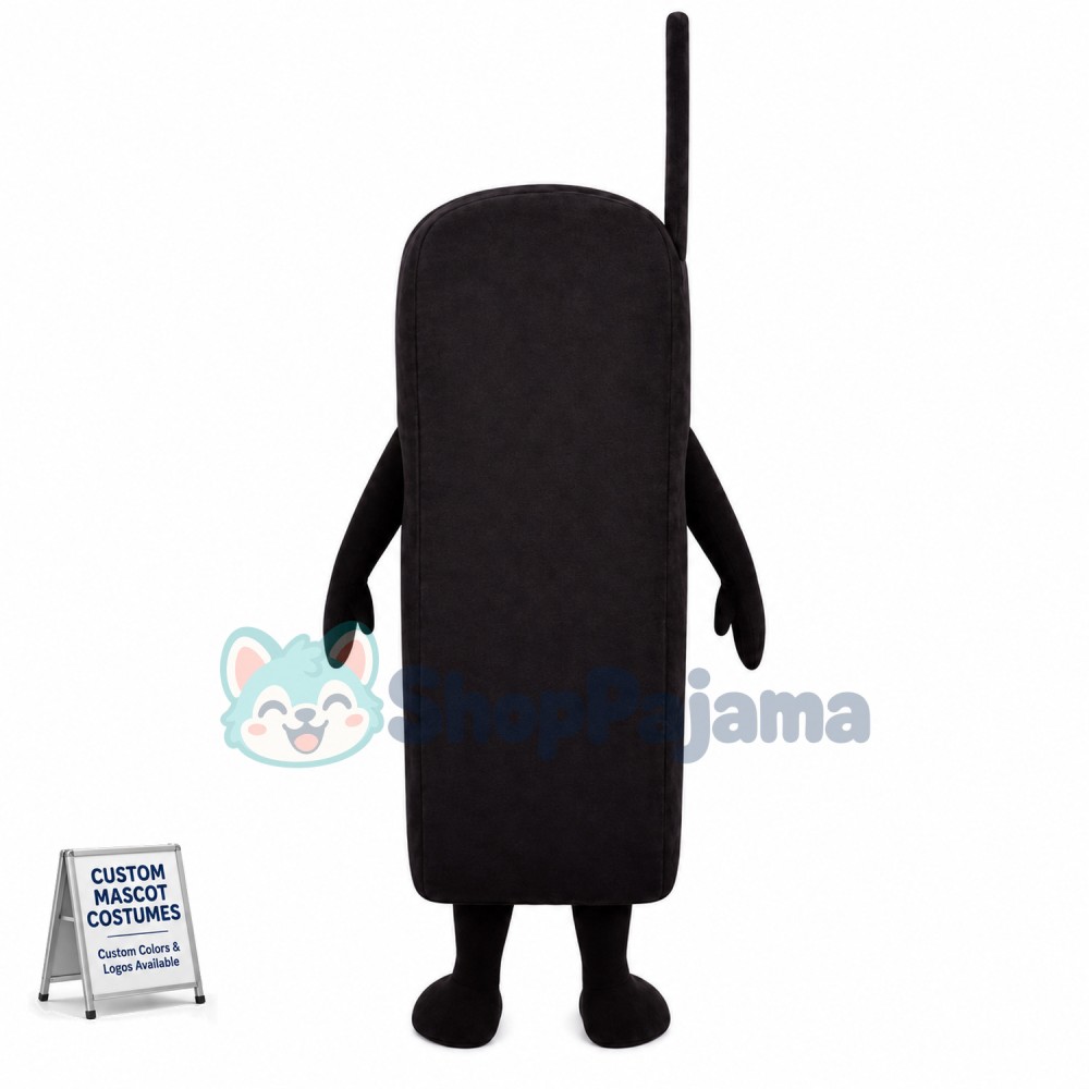 Black Cell Phone Mascot Costume